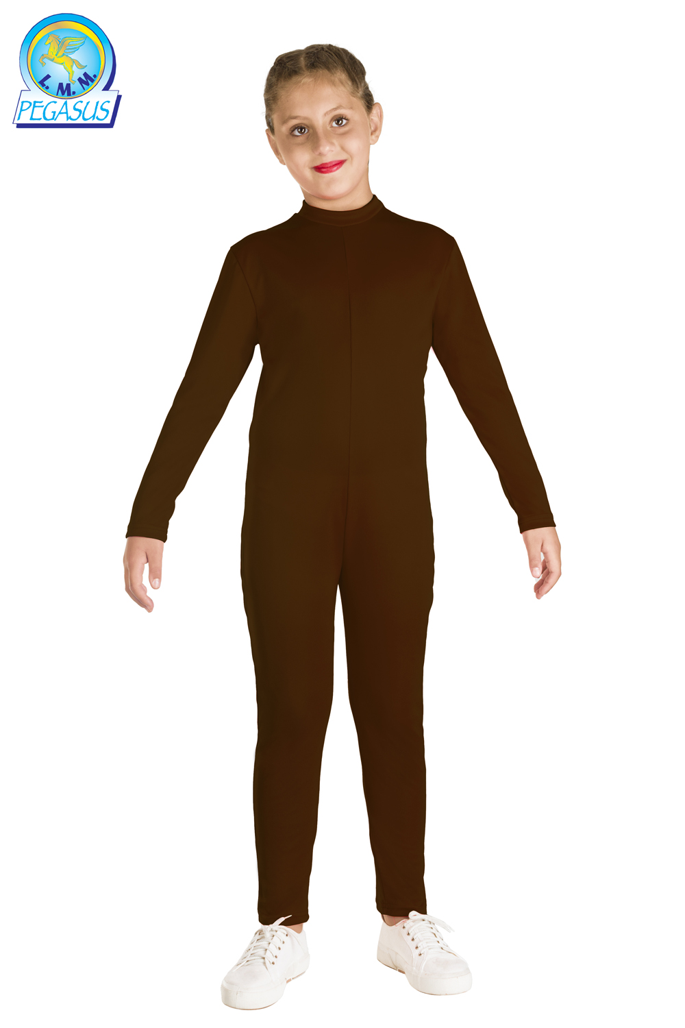 TUTA TINTA UNITA MARRONE BAMBINA